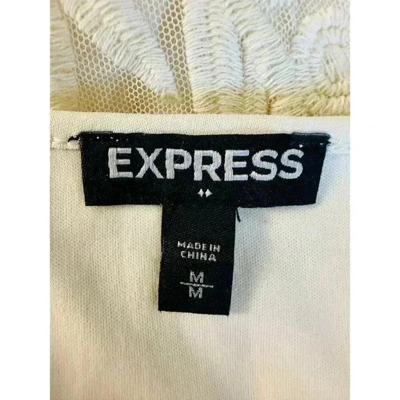 EXPRESS Lace Shift Dress with Slip Cream Color Size M - Picture 9 of 10